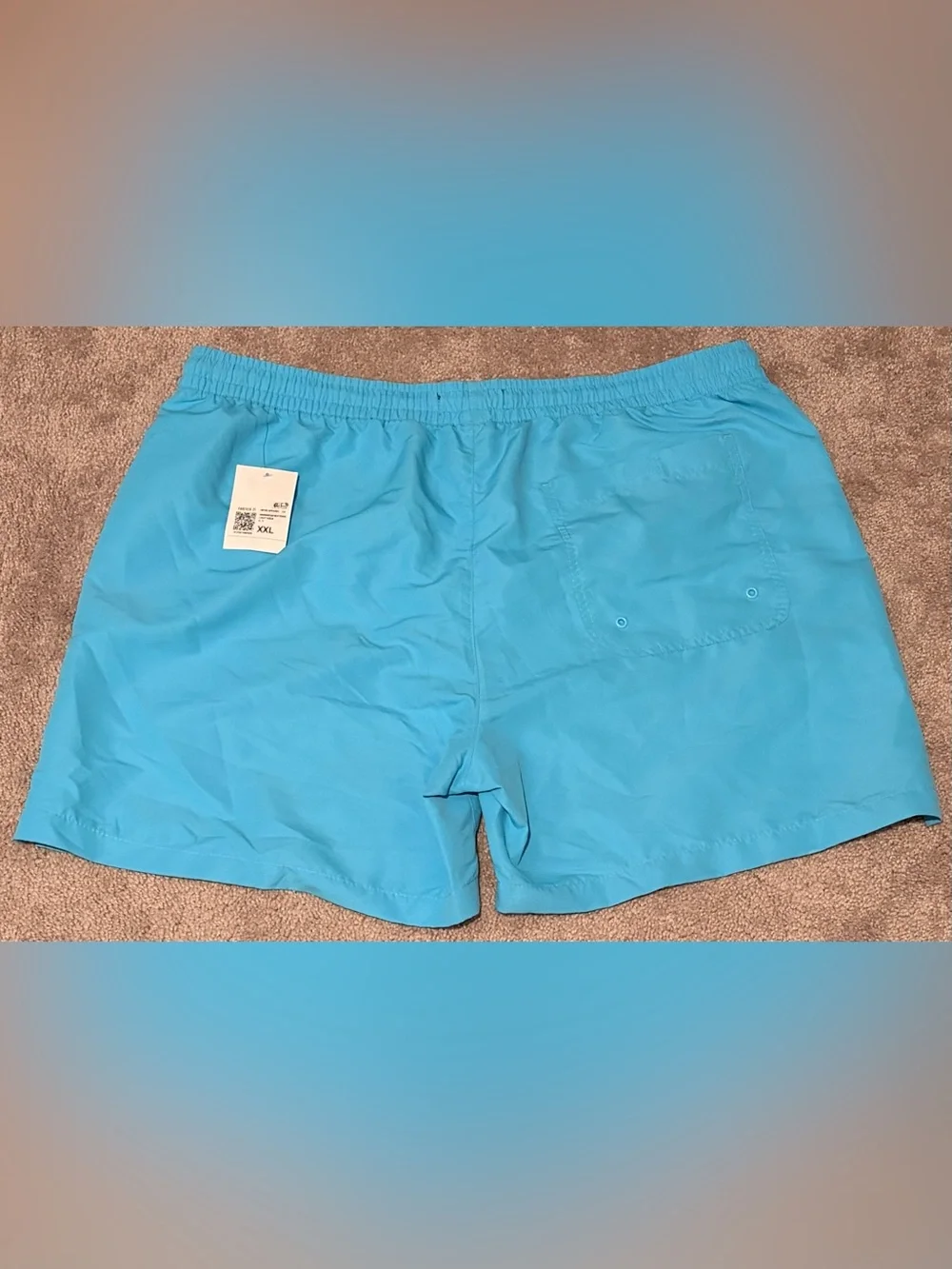 Forever 21 Men’s Blue Lined Swim Trunks Size 2XL Measured 40x5 NWT
